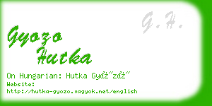 gyozo hutka business card